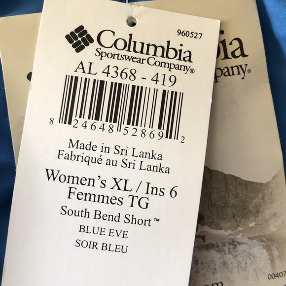 COLUMBIA Sportswear South Bend Short Blue Eve 6” Inseam AL 4368 419 Size XL - Picture 12 of 12